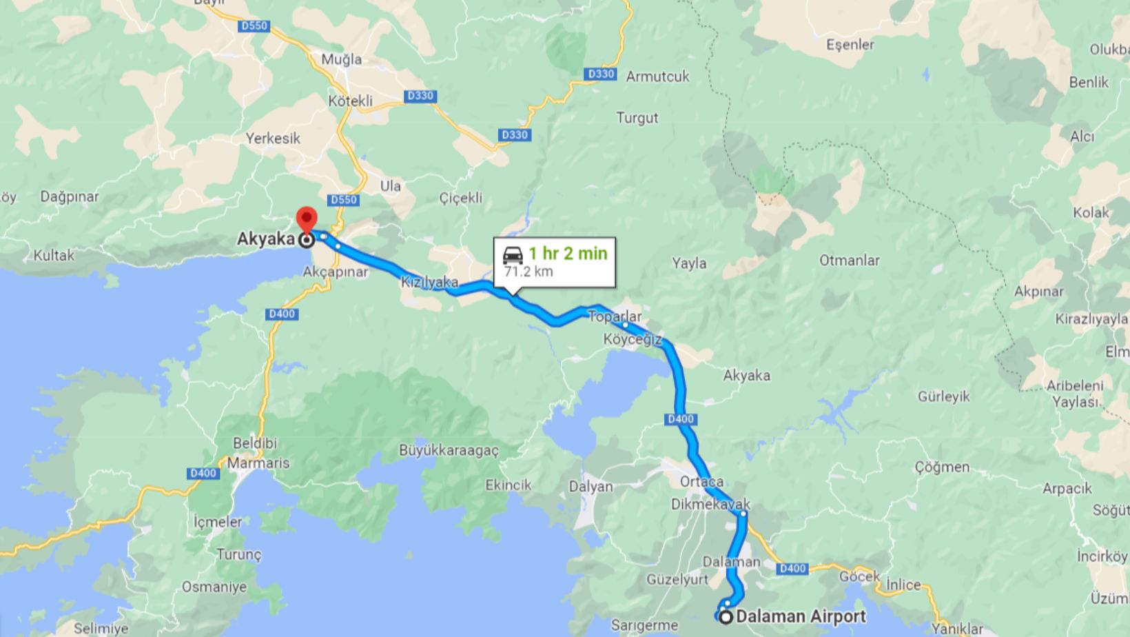 Dalaman-Airport-to-Akyaka